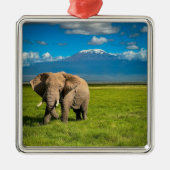 Bergen | Kilimanjaro Tanzania, Afrika Metalen Ornament (Voorkant)
