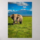 Bergen | Kilimanjaro Tanzania, Afrika Poster (Voorkant)