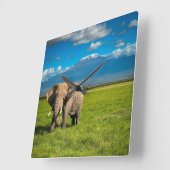 Bergen | Kilimanjaro Tanzania, Afrika Vierkante Klok (Hoek)