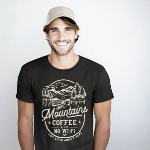Bergen Koffie Wi-Fi Grappig T-shirt