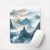 Bergen Kunstmatig schilderen Inspirerende Citaat B Muismat (Met muis)