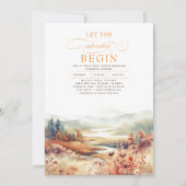 Bergen Laat Het Avontuur Beginnen Fall Baby Shower Kaart (Voorkant)