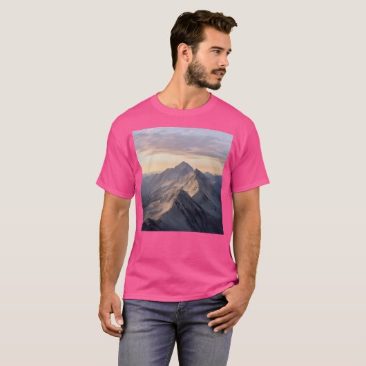 Bergen Landschap Natuur Poster Actief T-shirt (Voorkant volledig)