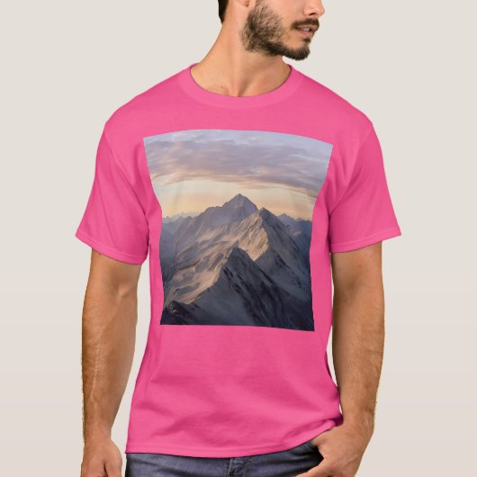 Bergen Landschap Natuur Poster Actief T-shirt (Voorkant)