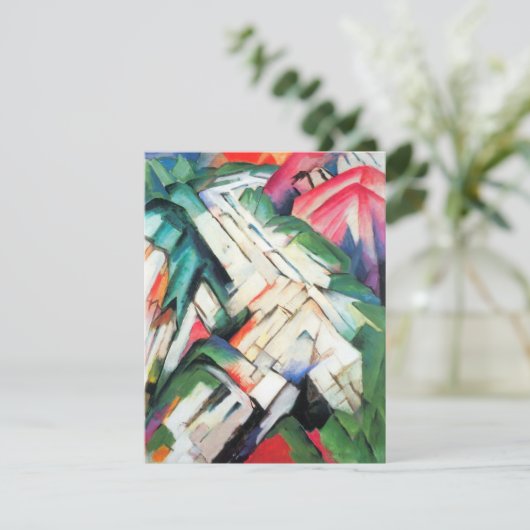 Bergen (landschap) van Franz Marc,  kunst (Staand voorkant)