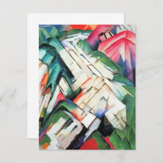 Bergen (landschap) van Franz Marc,  kunst (Voorkant / Achterkant)