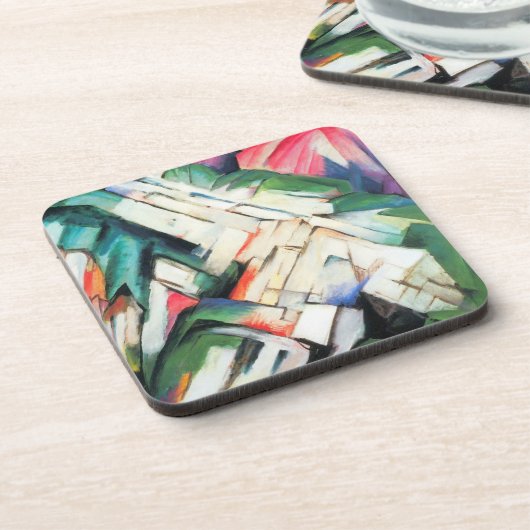 Bergen (landschap) van Franz Marc, kunst Bier Onderzetter (Linkerzijde)