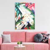 Bergen (landschap) van Franz Marc, kunst Canvas Afdruk (Insitu (Woonkamer))