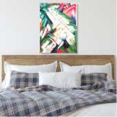 Bergen (landschap) van Franz Marc, kunst Canvas Afdruk (Insitu (Slaapkamer))