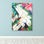 Bergen (landschap) van Franz Marc, kunst Canvas Afdruk (Insitu (Houten vloer))