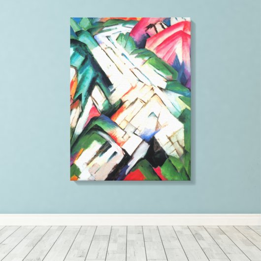 Bergen (landschap) van Franz Marc, kunst Canvas Afdruk (Insitu (Houten vloer))