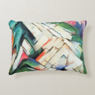 Bergen (landschap) van Franz Marc,  kunst Decoratief Kussen