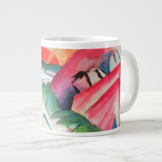 Bergen (landschap) van Franz Marc,  kunst Grote Koffiekop (Voorkant rechts)