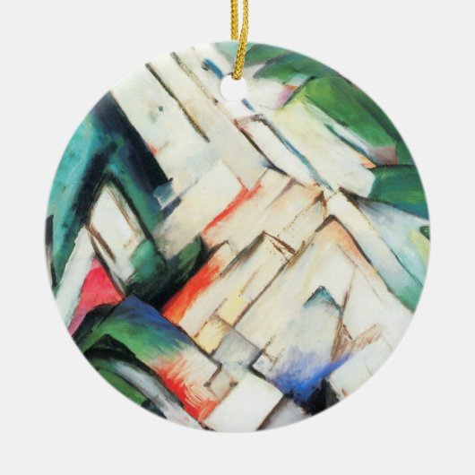 Bergen (landschap) van Franz Marc, kunst Keramisch Ornament (Voorkant)