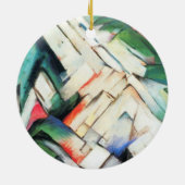 Bergen (landschap) van Franz Marc, kunst Keramisch Ornament (Achterkant)