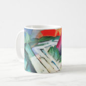 Bergen (landschap) van Franz Marc,  kunst Koffiemok (Voorkant links)