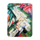 Bergen (landschap) van Franz Marc,  kunst Magneet (Verticaal)