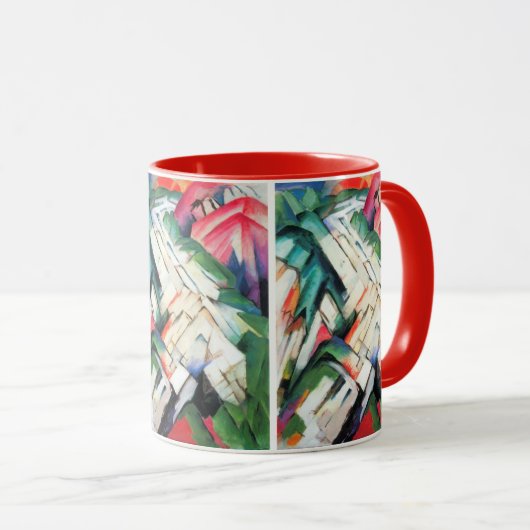 Bergen (landschap) van Franz Marc,  kunst Mok (Voorkant rechts)