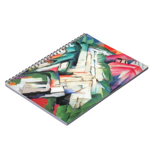 Bergen (landschap) van Franz Marc,  kunst Notitieboek (Linkerzijde)