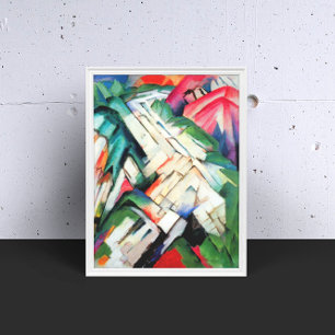 Bergen (landschap) van Franz Marc,  kunst Poster