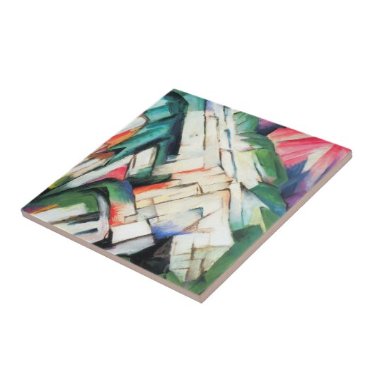Bergen (landschap) van Franz Marc,  kunst Tegeltje (Zijkant)