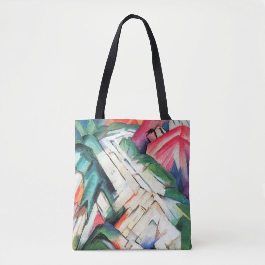 Bergen (landschap) van Franz Marc,  kunst Tote Bag (Voorkant)
