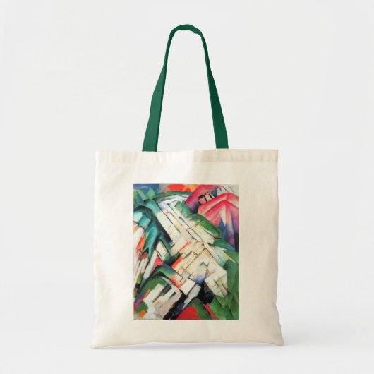 Bergen (landschap) van Franz Marc, kunst Tote Bag (Voorkant)