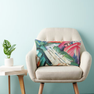 Bergen (Landschap) van Franz Marc, Vintage Kunst Kussen