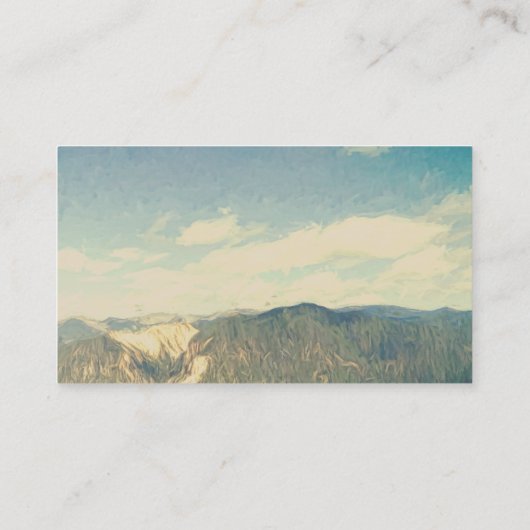 Bergen Landschap visitekaartje sjabloon (Achterkant)