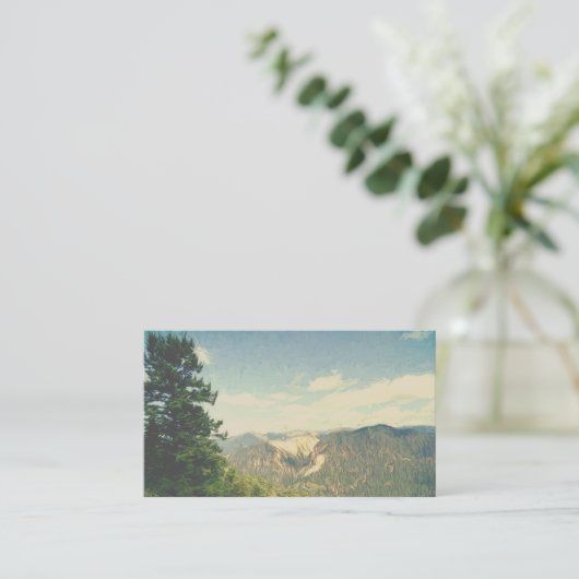 Bergen Landschap visitekaartje sjabloon (Staand voorkant)