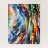 Bergen Landschapsschilderij AI Gegenereerde Kunst Legpuzzel (Verticaal)