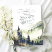 Bergen laten het avontuur beginnen Baby shower Kaart