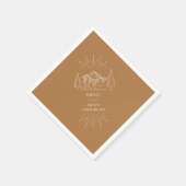 Bergen Line Art Goldenrod Wedding Servet (Hoek)