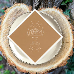 Bergen Line Art Goldenrod Wedding Servet