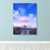 Bergen | Matterhorn & Lake Stellisee Canvas Afdruk (Insitu (Houten vloer))