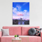 Bergen | Matterhorn & Lake Stellisee Canvas Afdruk (Insitu (Woonkamer))
