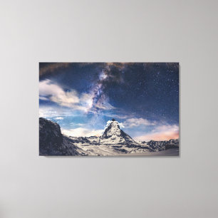 Bergen Matterhorn Zermatt Zwitserland Canvas Afdruk