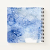 Bergen, meer, bomen, cabine, winterscene van Beer Notitieboek (Achterkant)