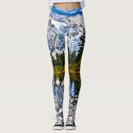 Bergen - meer - sneeuw - Natuur Leggings