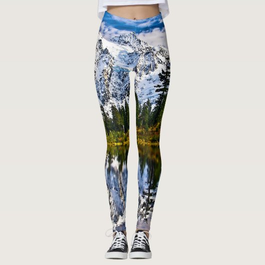 Bergen - meer - sneeuw - Natuur Leggings (Voorkant)
