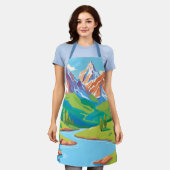 Bergen met beekjes schort (Gedragen)