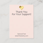 Bergen met roze en marmer juwelen visitekaartje (Achterkant)