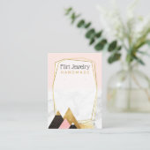 Bergen met roze en marmer juwelen visitekaartje (Staand voorkant)