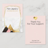 Bergen met roze en marmer juwelen visitekaartje (Voorkant / Achterkant)