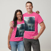 Bergen met watervallen en Tress Wall Art Graph T-shirt (Unisex)