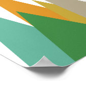 bergen midden midden midden midden moderne groene  poster (Hoek)