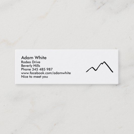 Bergen Mini Visitekaartje (Voorkant)