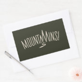 Bergen minimalistisch woord expressief rechthoekige sticker (Envelop)