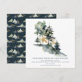 Bergen | Moderne mededeling over verplaatsingen Aankondiging (Voorkant / Achterkant)