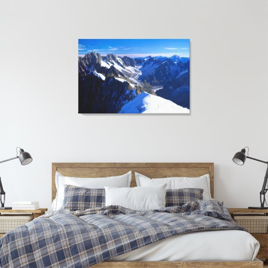 Bergen | Mont Blanc, Europese Alpen Canvas Afdruk (Insitu (Slaapkamer))